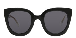 Shop GUCCI Rectangle Sunglasses in Black online.