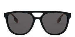 Shop BURBERRY Square Sunglasses in Black online.