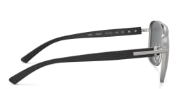 تسوق نظارة شمسية مستطيلة بولغري بلون Matte Gunmetal أونلاين.