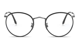 Shop GIORGIO ARMANI Round Eyeglasses in Black online.