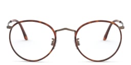 Shop GIORGIO ARMANI Round Eyeglasses in Havana Brushed Bronze online.