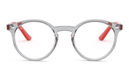 Shop Ray-Ban Junior Kids Panthos Eyeglasses in Transparent Grey online.