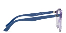Shop Ray-Ban Junior Kids Panthos Eyeglasses in Transparent Purple online.