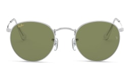 Shop Ray-Ban Round Metal Sunglasses in Silver online.
