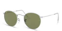 Shop Ray-Ban Round Metal Sunglasses in Silver online.