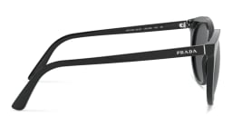 Shop PRADA Round Sunglasses in Black online.