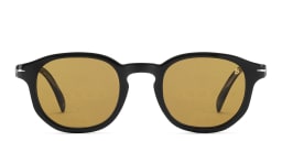 Shop DAVID BECKHAM Round Sunglasses in Black online.