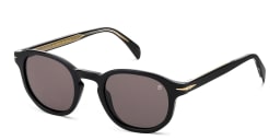 Shop DAVID BECKHAM Round Sunglasses in Black online.