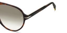 Shop DAVID BECKHAM Aviator Sunglasses in Havana online.