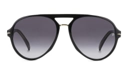 Shop DAVID BECKHAM Aviator Sunglasses in Black online.