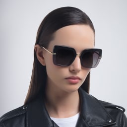 Shop Dolce & Gabbana Square Sunglasses in Black On Transparent Black online.