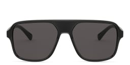 Shop Dolce & Gabbana Square Sunglasses in Transparent Grey & Black online.