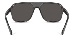Shop Dolce & Gabbana Square Sunglasses in Transparent Grey & Black online.