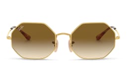 Shop Ray-Ban Irregular Sunglasses in Gold online.