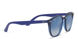 Shop Ray-Ban Junior Kids Irregular Sunglasses in Transparent Blue online.