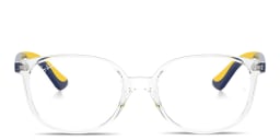 Shop Ray-Ban Junior Kids Square Eyeglasses in Crystal online.