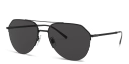 Shop Dolce & Gabbana Half Rim Aviator Sunglasses in Black online.