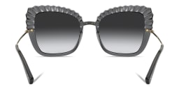 Shop Dolce & Gabbana Cat Eye Sunglasses in Transparent Grey online.