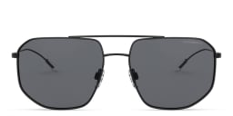 تسوق نظارة شمسية بتصميم غير منتظم امبوريو أرماني بلون Matte Black أونلاين.