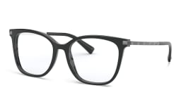 Shop VALENTINO Stud Square Eyeglasses in Black online.