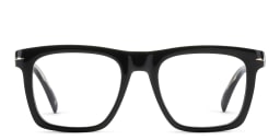 Shop DAVID BECKHAM Square Eyeglasses in Black online.