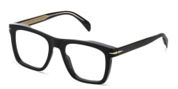 Shop DAVID BECKHAM Square Eyeglasses in Black online.