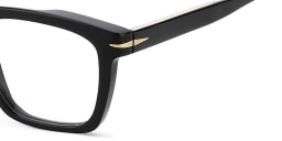 Shop DAVID BECKHAM Square Eyeglasses in Black online.