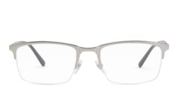 Shop EYE'M Half Rim Rectangle Eyeglasses in Silver online.