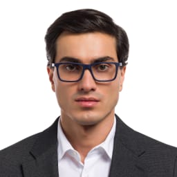 Shop EYE'M Ferrari Unisex Rectangle Eyeglasses in Blue online.