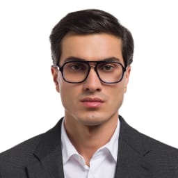 Shop EYE'M Aviator Eyeglasses in Blue online.