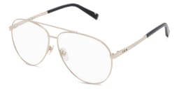 Shop EYE'M Wide Aviator Eyeglasses in Gold online.