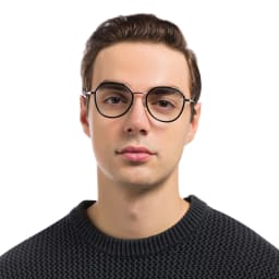 Shop EYE'M Unisex Round Eyeglasses in Black online.