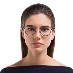 Shop EYE'M Unisex Round Eyeglasses in Blue online.