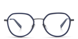 Shop EYE'M Unisex Round Eyeglasses in Blue online.