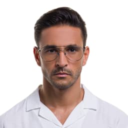 Shop EYE'M Unisex Wide Aviator Eyeglasses in Gunmetal online.