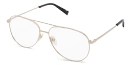 Shop EYE'M Unisex Wide Aviator Eyeglasses in Gold online.