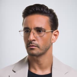 Shop EYE'M Irregular Eyeglasses in Gold online.