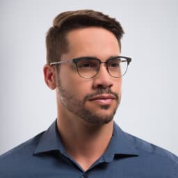 Shop EYE'M Square Eyeglasses in Gunmetal online.