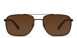 Shop EYE'M Square Sunglasses in Matte Black online.