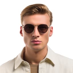 Shop EYE'M Round Sunglasses in Havana online.