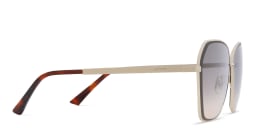 Shop EYE'M Wide Cat Eye Sunglasses in Gold online.