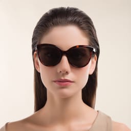 Shop EYE'M Cat Eye Sunglasses in Havana online.