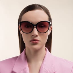 Shop EYE'M Cat Eye Sunglasses in Black online.