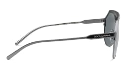 Shop Dolce & Gabbana Wide Aviator Sunglasses in Gunmetal online.