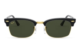 Shop Ray-Ban Rectangle Sunglasses in Black online.