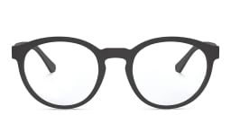 Shop Emporio Armani Panthos Eyeglasses in Black online.