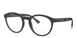 Shop Emporio Armani Panthos Eyeglasses in Black online.