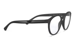 Shop Emporio Armani Panthos Eyeglasses in Black online.