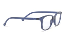 Shop Ray-Ban Junior Kids Square Eyeglasses in Transparent Blue online.