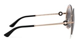 Shop BVLGARI Rimless Round Sunglasses in Pink Gold online.
